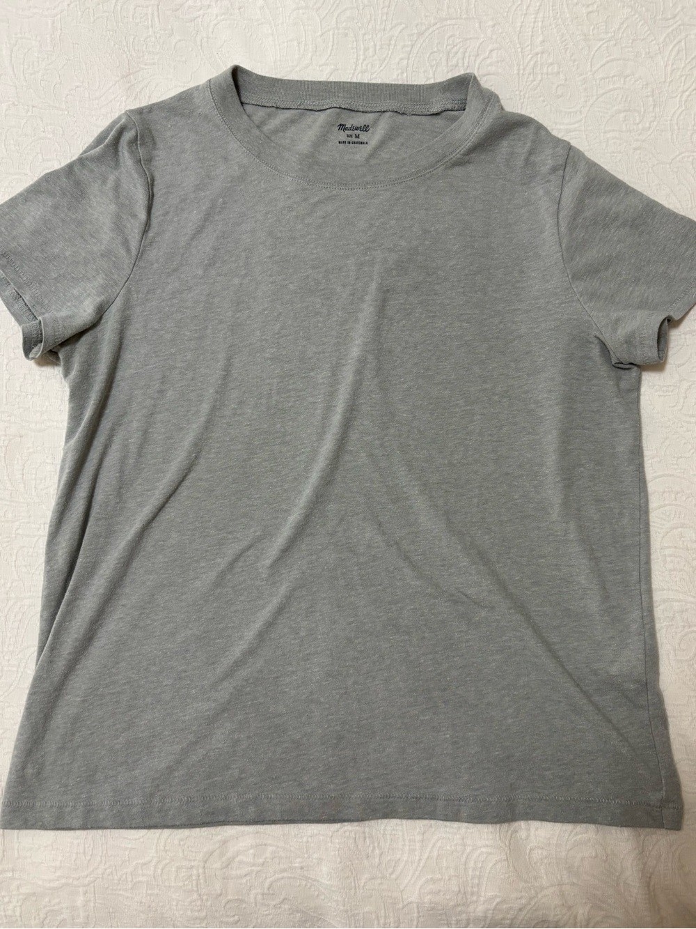 Madewell Heather Gray Northside Crewneck Tee Shirt M